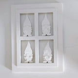 Fenster mit Wichteln gegossen aus Silikonform