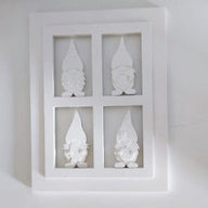 Fenster mit Wichteln gegossen aus Silikonform