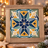 Silikonform Stern Mosaik Fliese für Weihnachtsdeko
