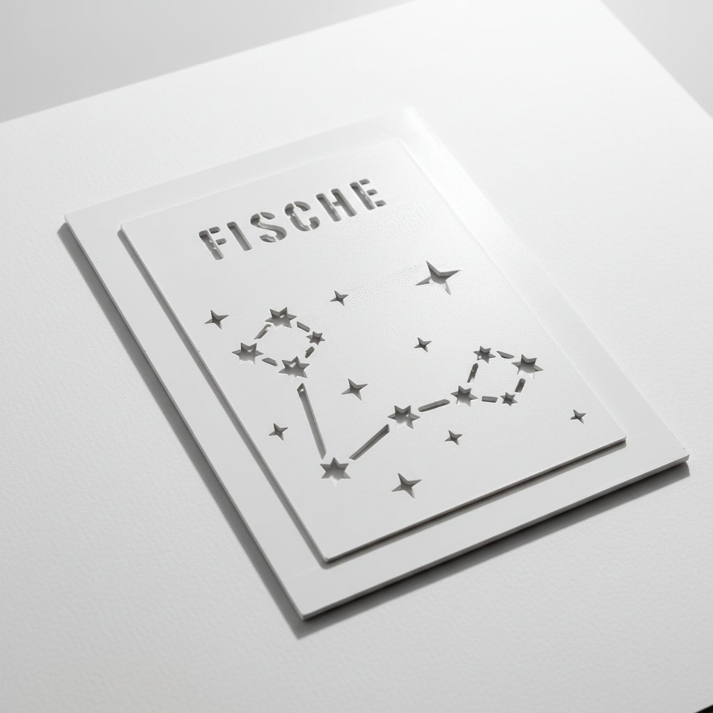 Fische Sternzeichen Silikonform gegossen mit Keraflott für Laterne bauen bild