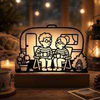 Karla und Karl vorm Wohnwagen - 3D Druckdatei (STL u. 3MF)