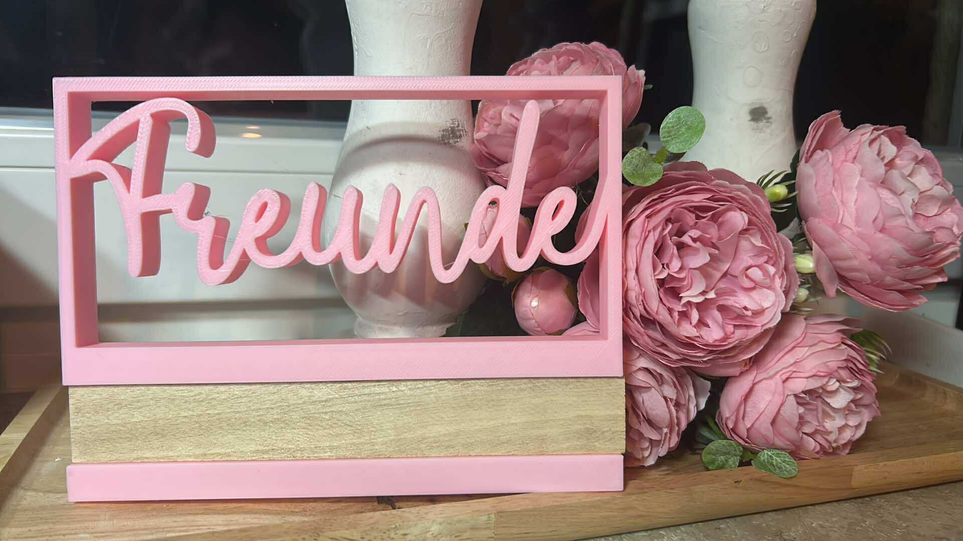 3D/ Plotter- / Laserdatei - Freunde im Rahmen Geschenkidee