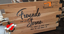 Lade das Bild in den Galerie-Viewer, Freunde sind wie Sterne, Du siehst die nicht immer, aber sie sind immer da Plotterspruch Datei Plotteridee Geschenkidee DIY Easy-sticks Bastelholz
