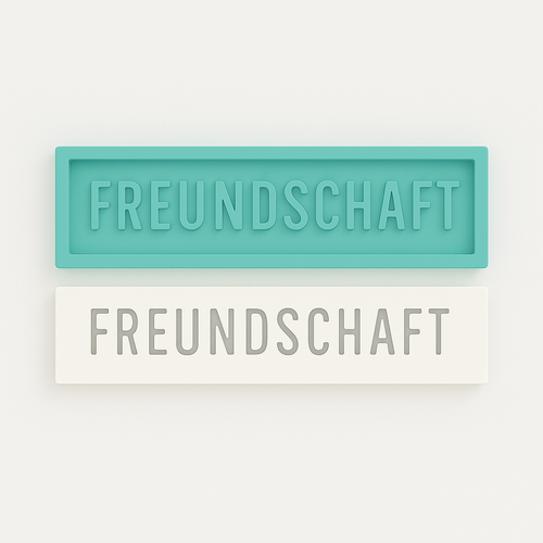 Freundschaft gießform silkion