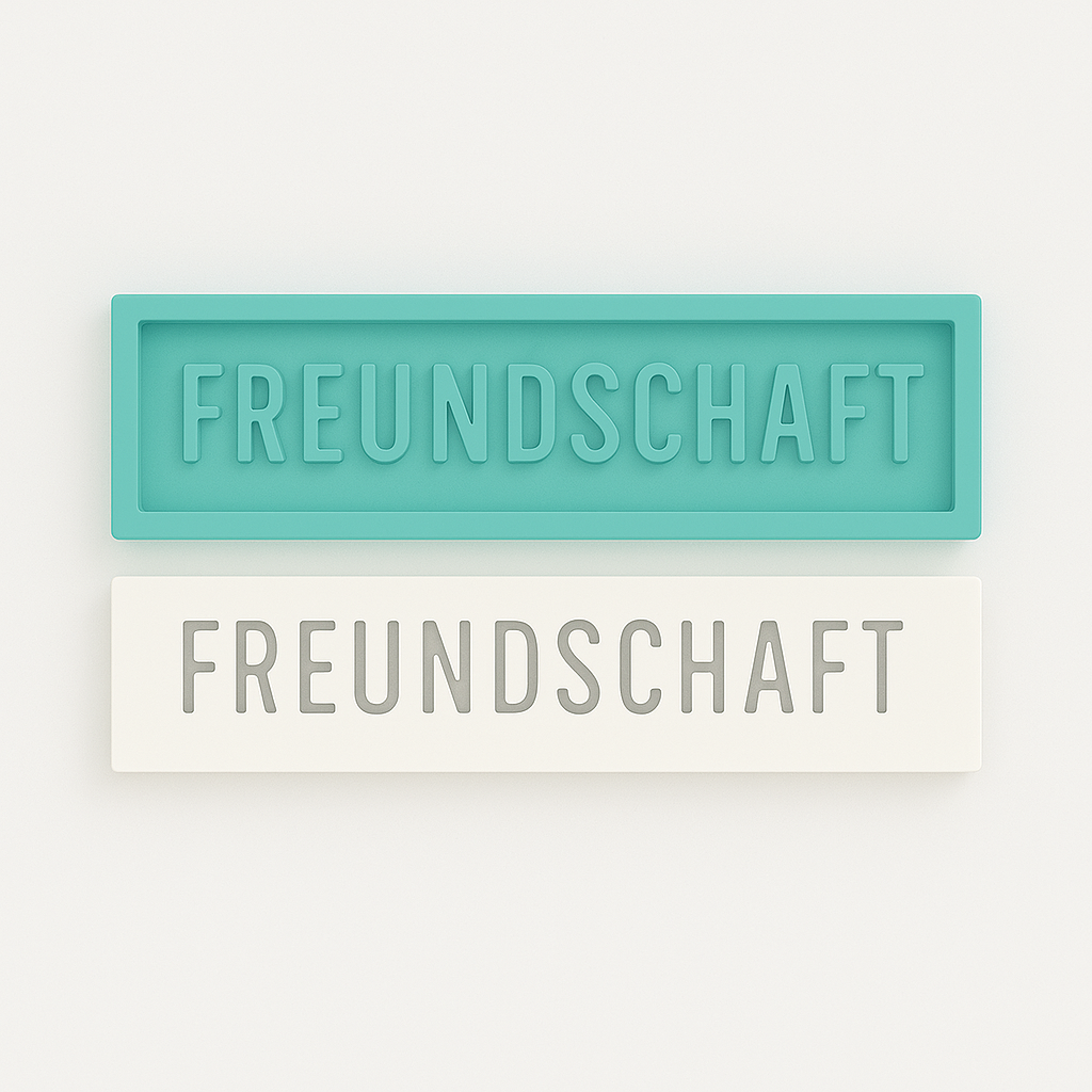 Freundschaft gießform silkion