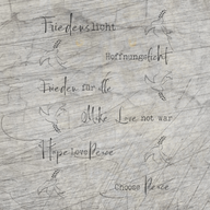 Friedenskerze PDF Datei und Plotterdatei - inspirierende Zitate und Taubenmotive auf Holz hintergrund, gestaltet von easy-sticks.