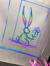 Frohe Ostern Plotterdatei Hase Osterhase gemalt
