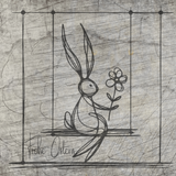"Frohe Ostern" Plotterdatei Hase Osterhase gemalt