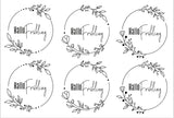 Rub on UV Sticker von easy-sticks mit frühlingshaftem Design, präsentiert in einem kreisförmigen Muster, ideal für DIY-Projekte.