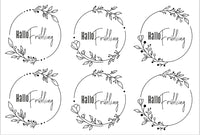 Rub on UV Sticker von easy-sticks mit frühlingshaftem Design, präsentiert in einem kreisförmigen Muster, ideal für DIY-Projekte.