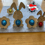 Ostern und Blumen Laser und Plotterdatei Blume Hasen Datei für Plotter und Laser wie xtool Frühlingsdeko Osterdeko Schokoladenhalter