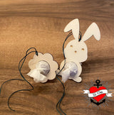 Ostern und Blumen Laser und Plotterdatei Blume Hasen Datei für Plotter und Laser wie xtool Frühlingsdeko Osterdeko holz xt