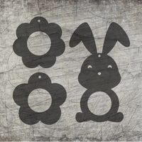 Ostern und Blumen Laser und Plotterdatei Blume Hasen Datei für Plotter und Laser wie xtool