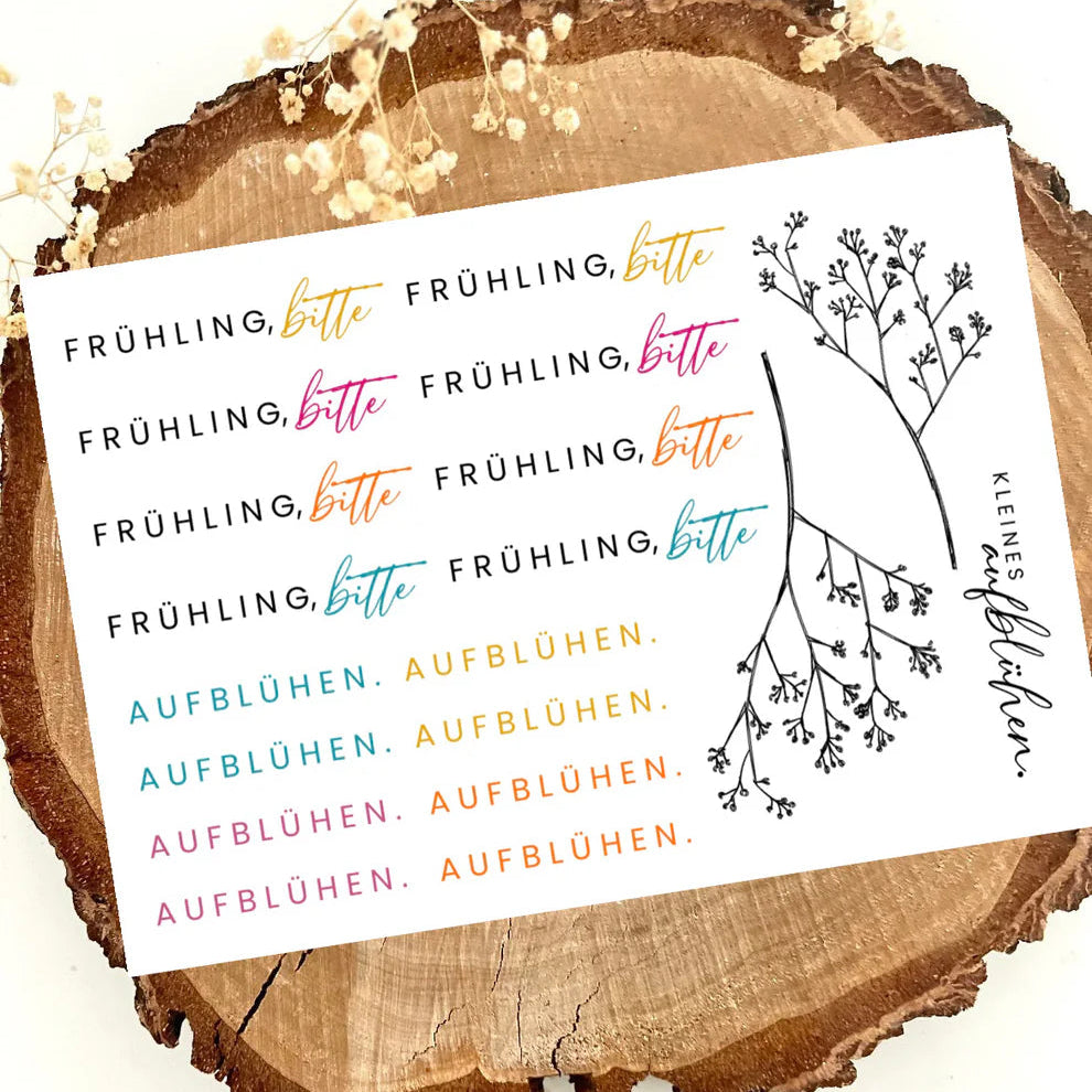 Bunte Rub Ons - Frühling bitte