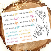 Bunte Rub Ons - Frühling bitte