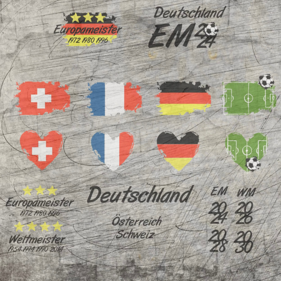 Fußball Meisterschaften Plotterdatei zum Download Deutschlad EM Fussballfeld Herz DE Flagge Deutschland Flaschen verschönern Fussball Deko Dekoration Europameister Weltmeister
