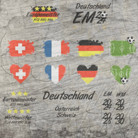 Fußball Meisterschaften Plotterdatei zum Download Deutschlad EM Fussballfeld Herz DE Flagge Deutschland Flaschen verschönern Fussball Deko Dekoration Europameister Weltmeister