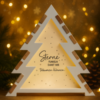 Silikonform Tannenbaum Funkelnder Weihnachtsbaum Silikonform, gebastelt mit Easy-sticks und PDF eingeklebt