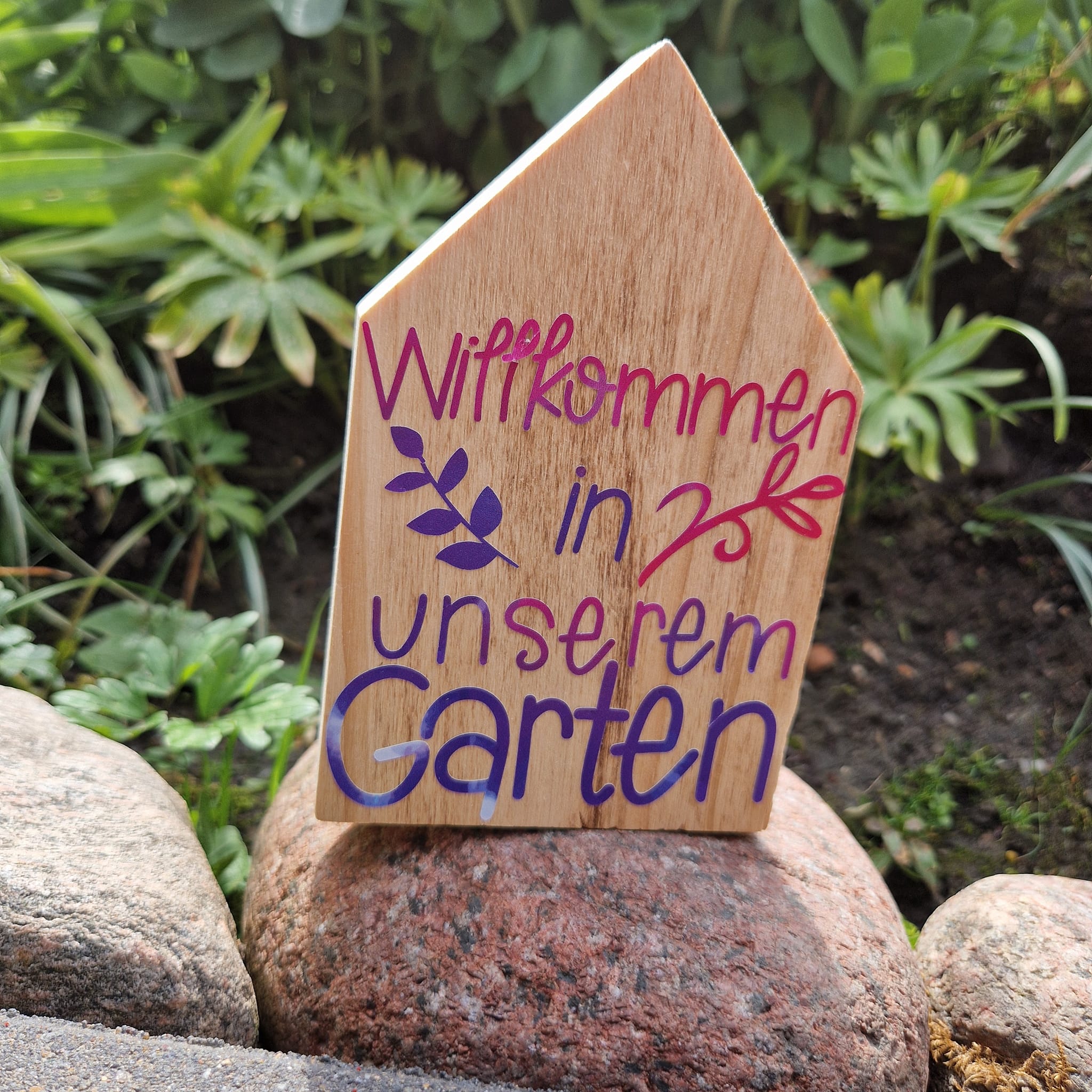 Willkommen in unserem Garten Plotterdatei Gartensprüche Bundle Datei Haus DIY