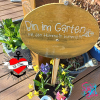 Willkommen in unserem Garten Plotterdatei Gartensprüche Bundle Datei Bin im garten mit den Hummeln bummeln