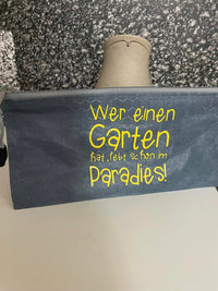 Willkommen in unserem Garten Plotterdatei Gartensprüche Bundle Datei Wer einen Garten hat, lebt schon im Paradies