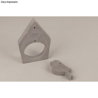 Silikon Gießform Vogelhaus & Vogel – 2 Motive für Beton, Gießharz & Wachs