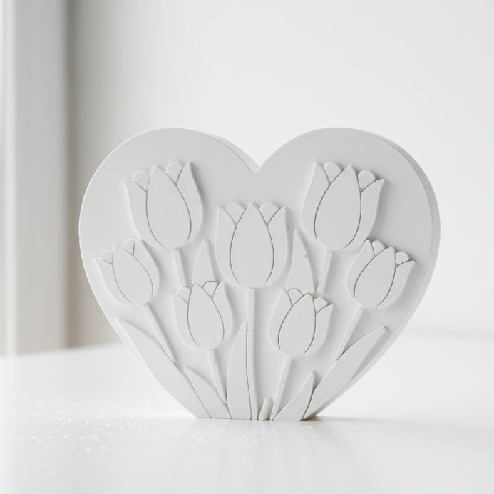 Geldgeschenk Tulpen von Herzen Silikonform gegossen