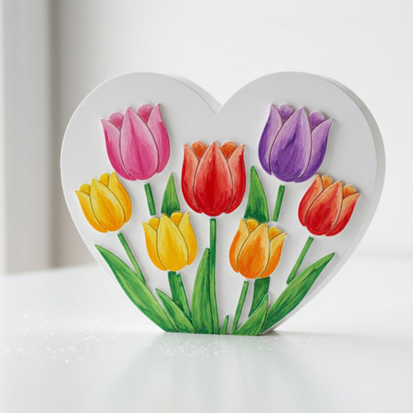 Geldgeschenk_Tulpen_von_Herzen_Silikonform_gegossen_Blumen angemalt
