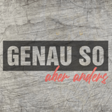 Kreative Darstellung der Plotterdatei "Genauso aber anders" von easy-sticks auf einem strukturierten Hintergrund. Ideal für einzigartige DIY-Projekte.