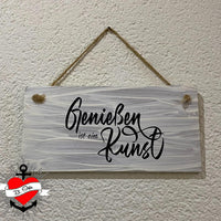 Genießen ist eine Kunst Plotterdatei Plotteridee Serviettenständer DIY Easy-Sticks Schild Erinnerung