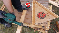Genuine Handmade rundes Schild geplottet auf Holz