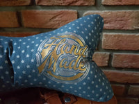 Genuine Handmade rundes Schild geplottet auf Kissen