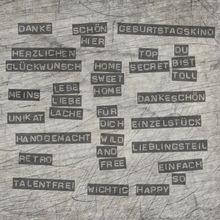 Lade das Bild in den Galerie-Viewer, Geprägt Du bist toll Happy Meins Top Secret Danke Schön hier Geburtstagskind Unikat Wild and free retro Plotterspruch
