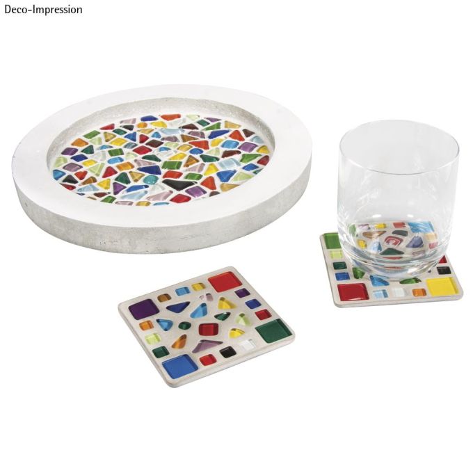 Soft Glas Mosaik Mix, polygonal Dose 500g, bunt