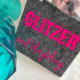 Glitzer Plotterideen Plottersprüche Ohne GLITZER ohne mich Mit Glitzer geht alles Ich steh mit beiden Beinen fest im Glitzer Plotter Schlüsselanhänger Idee Geschenkidee