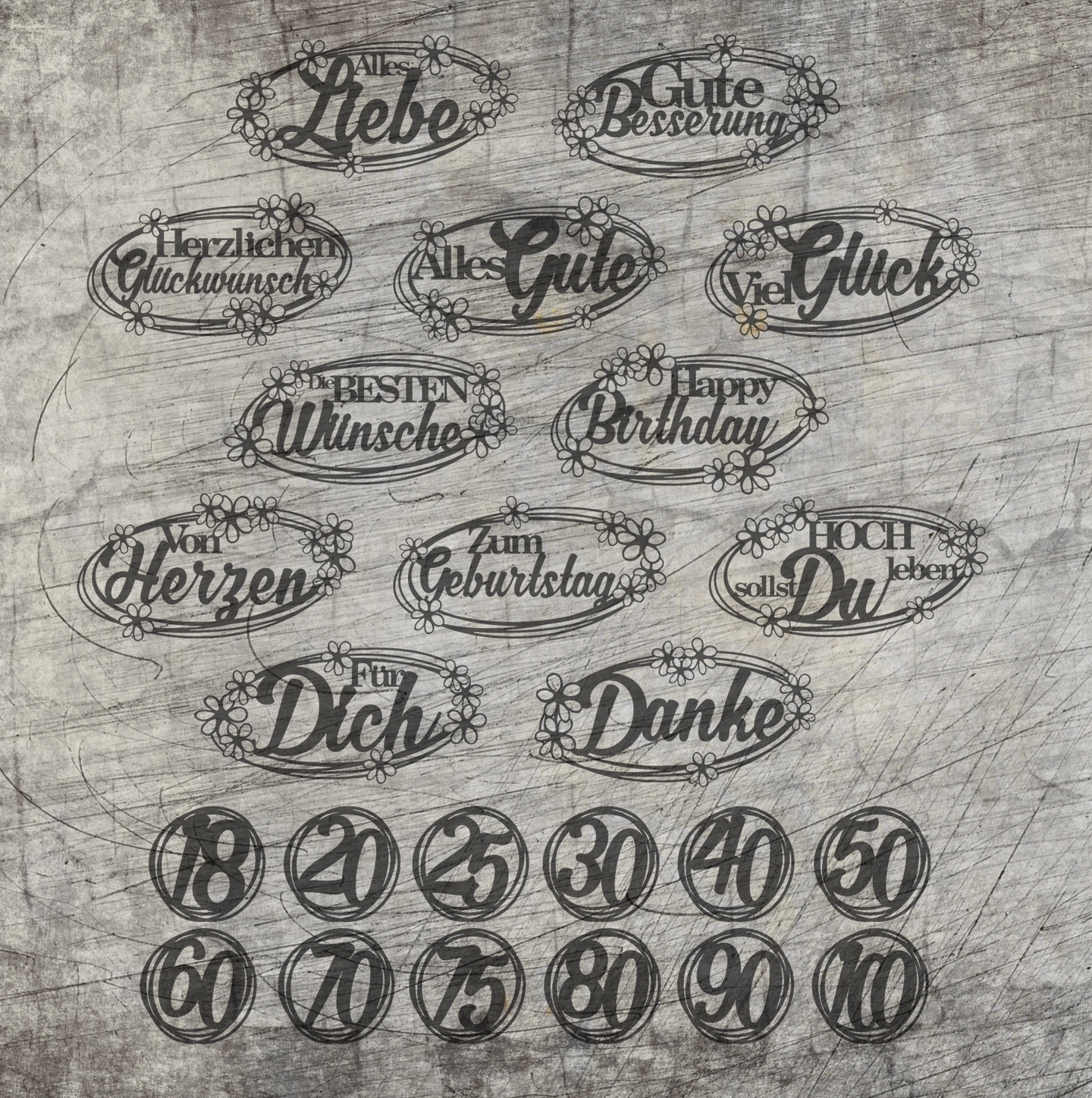 Alles Gute Glückwünsche Plotter schild plotten datei zum downloaden und kaufen