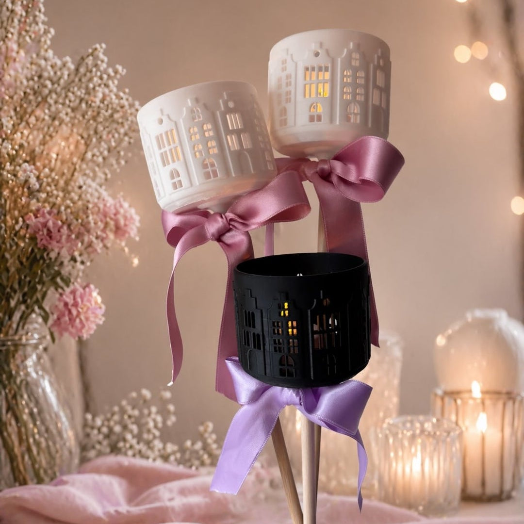 3D-Druckdatei – 2 in 1 Grachten Teelicht Laterne & Gartenlicht  (STL + 3MF)