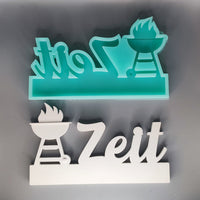 Grillzeit Silikonform Grill Zeit für deine DIY Tischdeko Idee zum Grillen, Grillabend