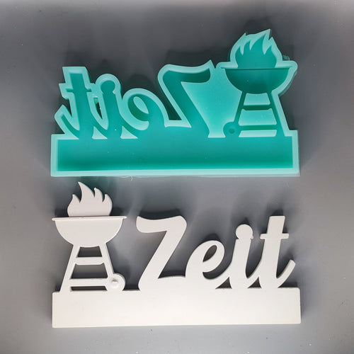 Grillzeit Silikonform Grill Zeitfür deine DIY Tischdeko Idee zum Grullen, Grillabend