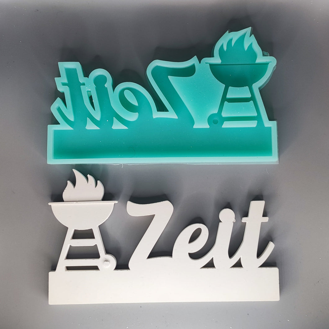 Grillzeit Silikonform Grill Zeitfür deine DIY Tischdeko Idee zum Grullen, Grillabend