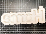 Silikonform von Easy-Sticks mit dem Wort 'Home', auf einem matten Hintergrund, ideal für DIY-Dekorationsideen.