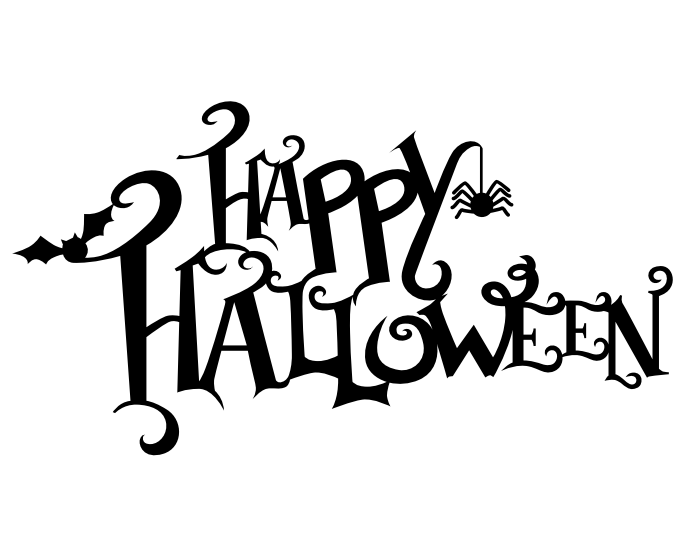 Happy Halloween Schriftzug 1 - PDF Zum Ausdrucken Für Deine Halloween Einladungskarten Drucken