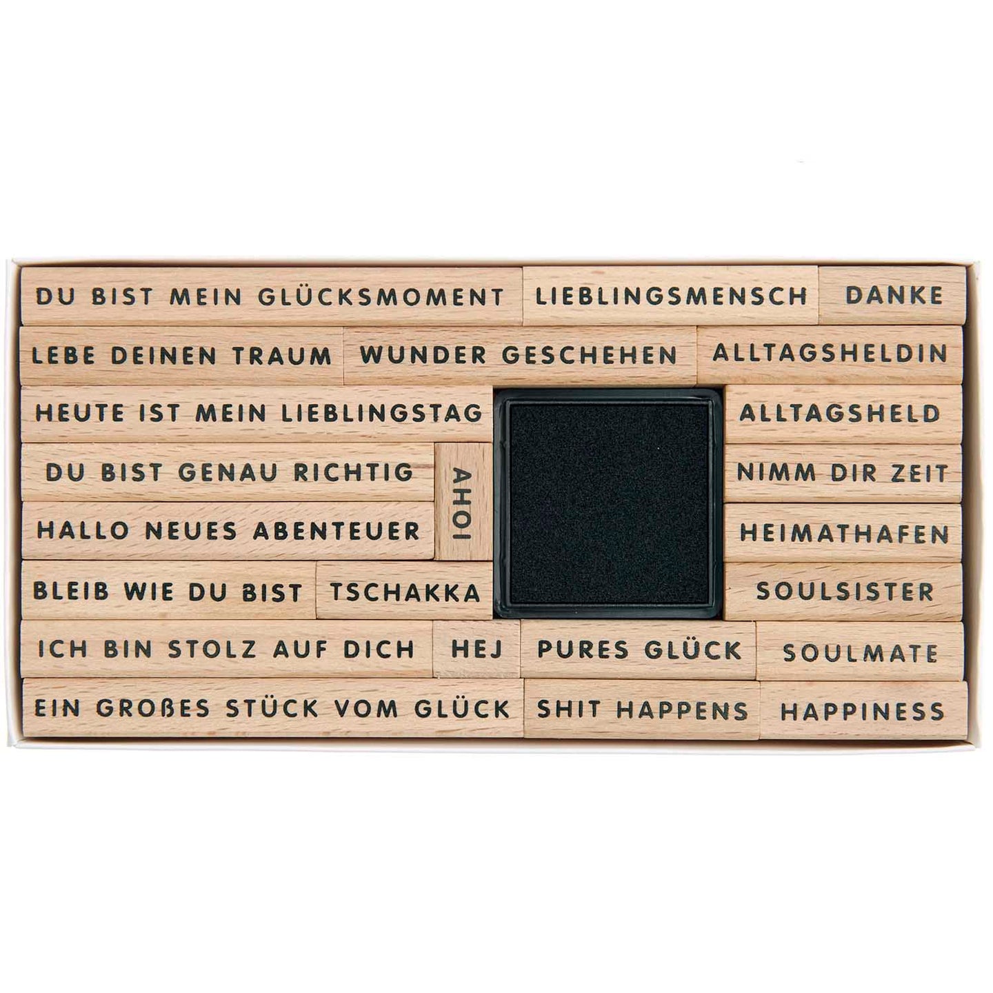 Glücksmoment Stempelset Mit 23 Stempeln Aus FSC 100% Zertifiziertem Material