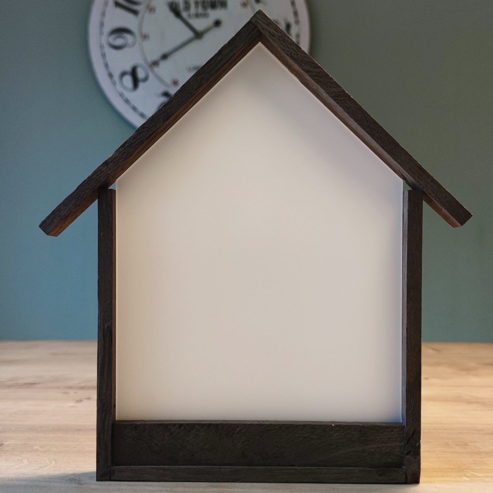 Acryl Dekoration Haus In 16cm x 22cm x 3mm – Hochwertiges Klar Oder Satinierte Acrylmaterial