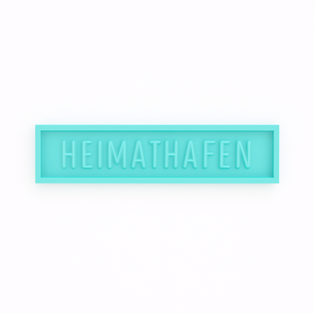 Silikonform mit Beschriftung text Heimathafen hafen – perfekt für DIY-Projekte, Resin-Gießen, Seifenherstellung oder kreative Bastelideen