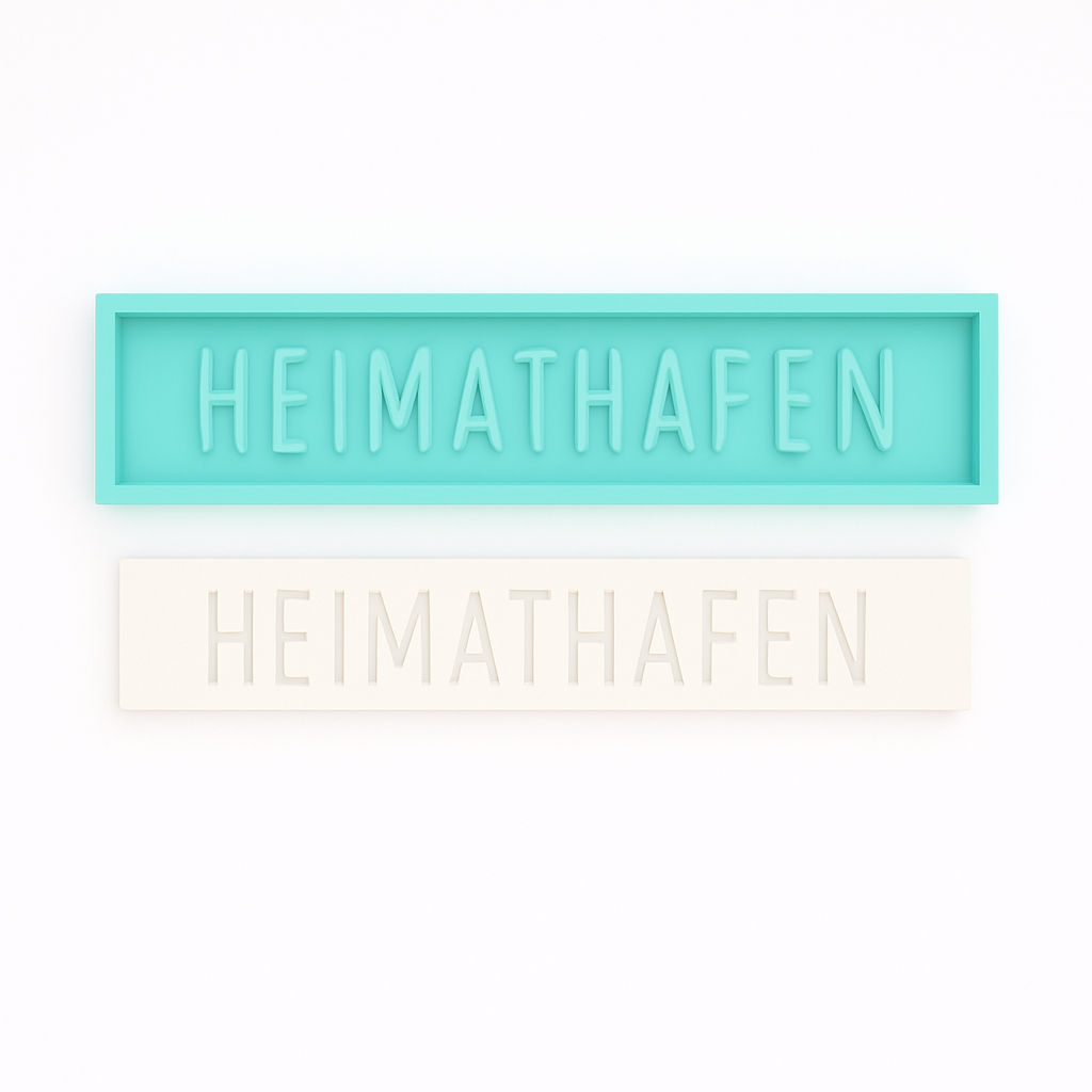 Silikonform mit Heimat Heimathafen – perfekt für DIY-Projekte, Resin-Gießen, Seifenherstellung oder kreative Bastelideen
