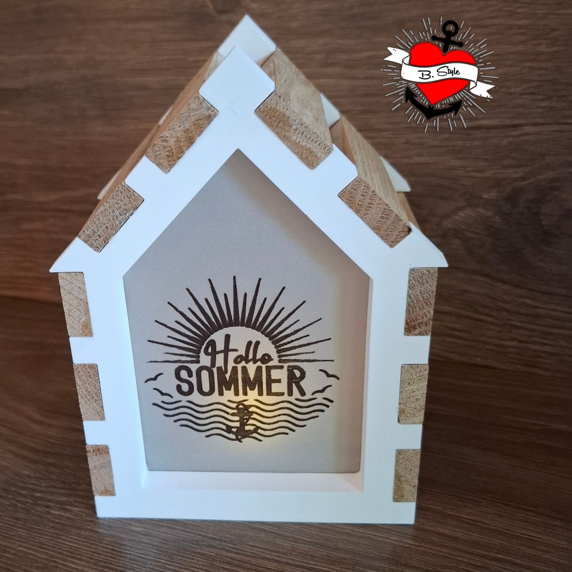 Plotterdatei - Hallo Sommer Beispielfoto im Easy-sticks Haus Gießform