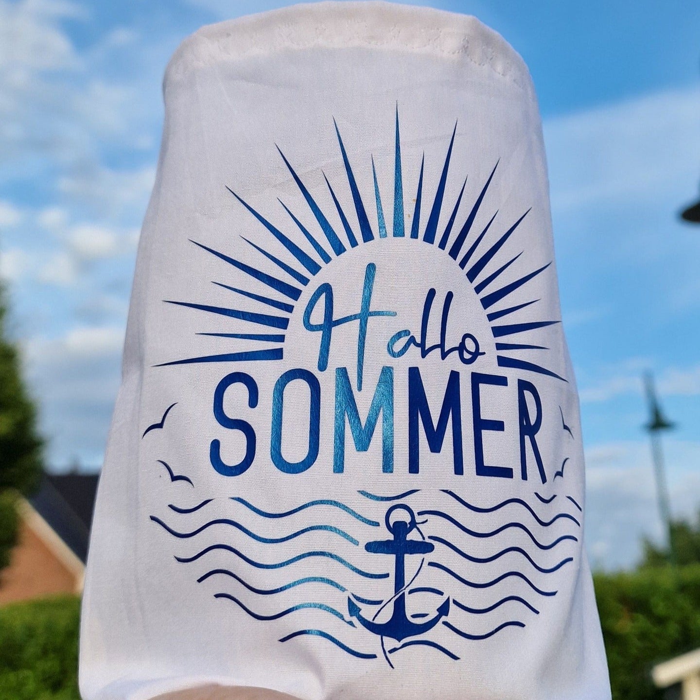 Plotterdatei - Hallo Sommer Beispielfoto Windlicht DIY Sommer Idee