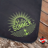 Plotterdatei - Hallo Sommer Beispielfoto auf einer Yogamatte geplottet