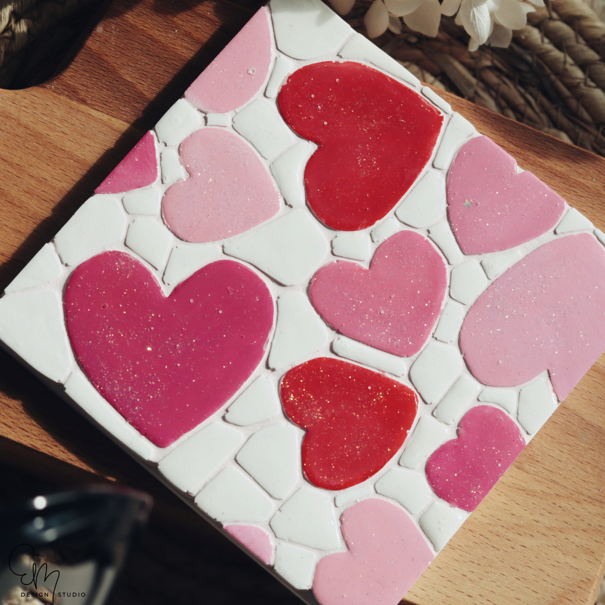 Silikonform - Sweetheart Herzchen Mosaik Fliese